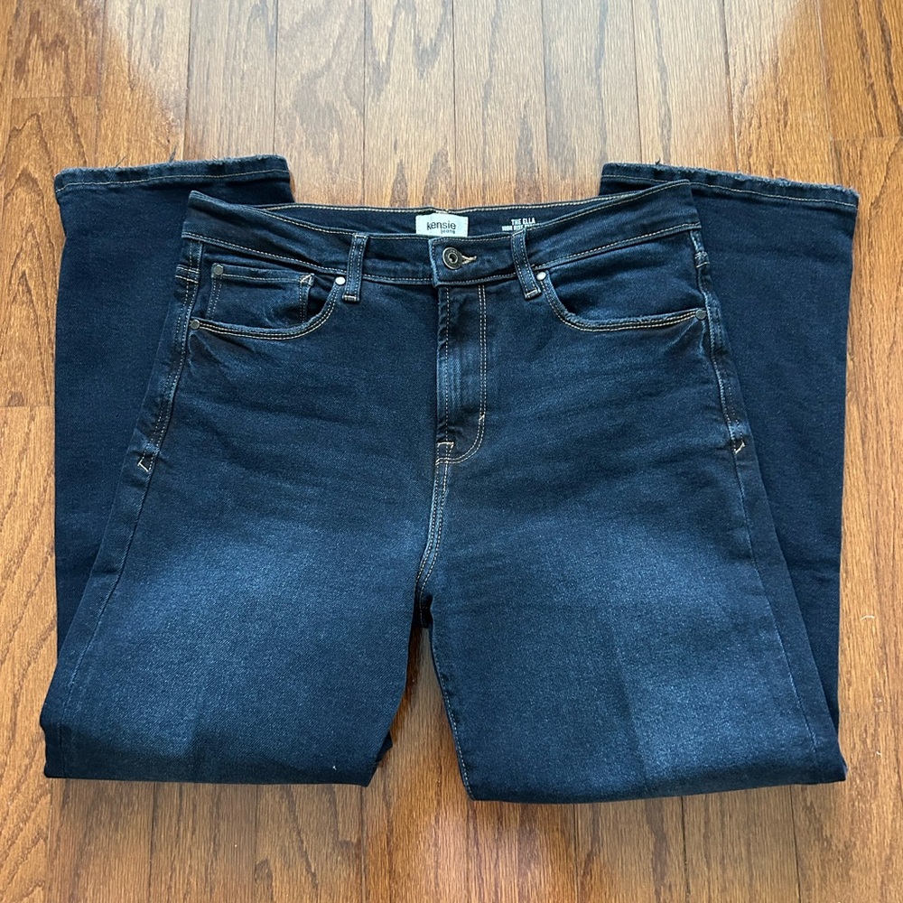 Kensie Women's High Rise Jeans - Dark Blue